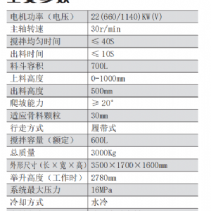 JDY-600L 型礦用攪拌機（履帶式混凝土攪拌鋪路機）